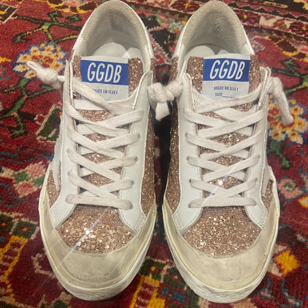 Golden Goose Super-Stars (pink glitter)